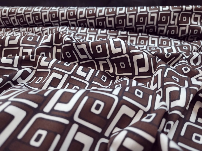 Przejdź do produktu Bawełna z lycrą geometryczny wzór retro