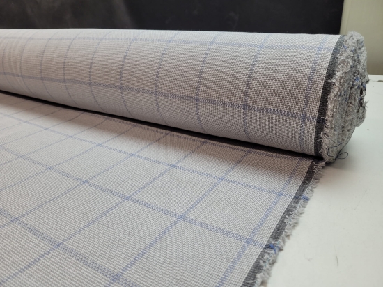 Przejdź do produktu Len 100% w kratę marynarkowy