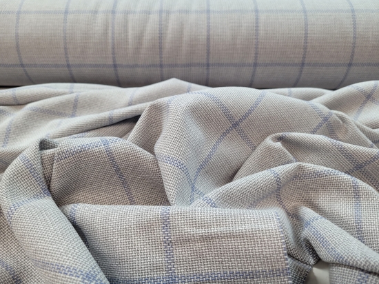 Przejdź do produktu Len 100% w kratę marynarkowy