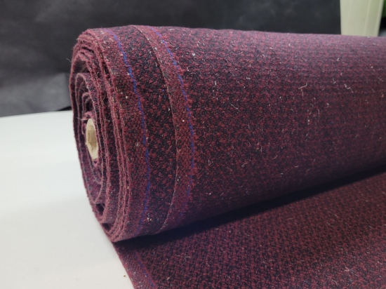 Przejdź do produktu Wełna zgrzebna płaszczowa burgundowo-czarny