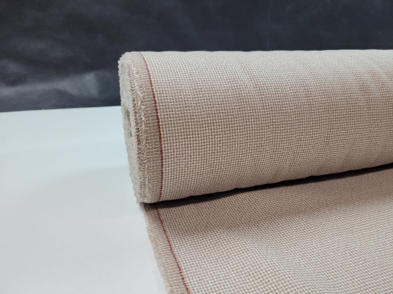 Przejdź do produktu Wełna z argoną i elaną w drobną kratę biało-beżową