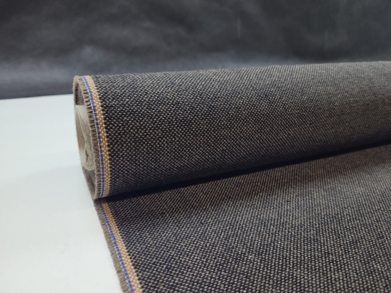 Przejdź do produktu Włoska tkanina obiciowa akryl brąz/czarny