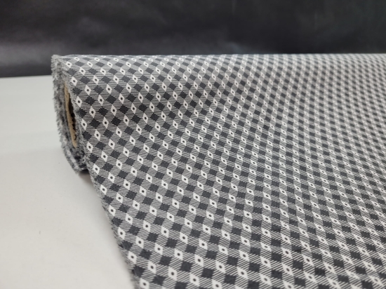 Przejdź do produktu Bawełna koszulowa cienka wzór geometryczny szaro-biały