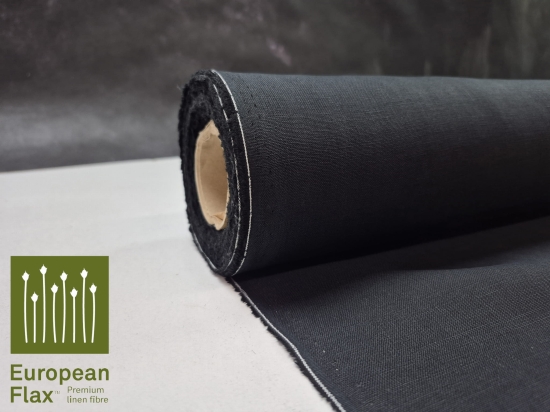 Przejdź do produktu 100% len odzieżowy Airo Sanfor czarny P536