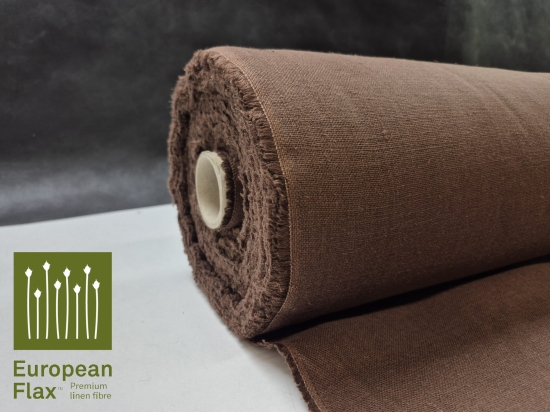 Przejdź do produktu 100% len z lekkim połyskiem Glazed brąz L009