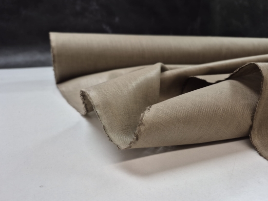 Przejdź do produktu 100% len cienki lekki połysk jasny khaki/jasny brąz Chintz 5989