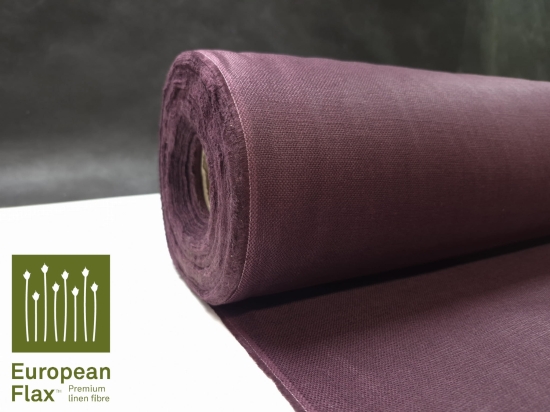 Przejdź do produktu 100% len z lekkim połyskiem Glazed śliwka L009