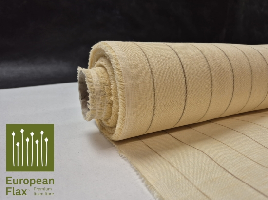 Przejdź do produktu 100% len w pasy transparentny Classic jasny żółty/jasny brąz P610