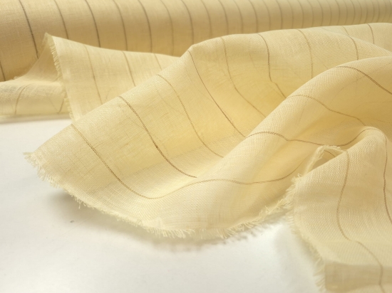 Przejdź do produktu 100% len w pasy transparentny Classic jasny żółty/jasny brąz P610