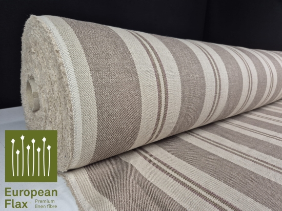 Przejdź do produktu Len z wełną gruby w pasy skośny splot Q352 Nevada-0001