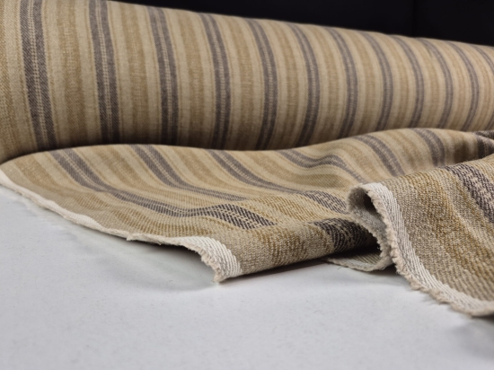 Przejdź do produktu Len z wełną gruby w pasy skośny splot Q350 Nevada-0003