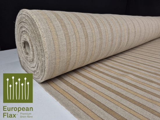 Przejdź do produktu Len rustykalny w pasy jodełka stare złoto Q347-0001