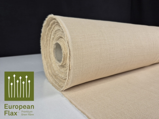 Przejdź do produktu Tkanina konopna 100% hemp piasek Sanfor Airo 400g/m² P882