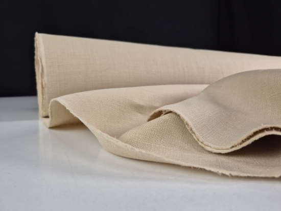 Przejdź do produktu Tkanina konopna 100% hemp piasek Sanfor Airo 400g/m² P882