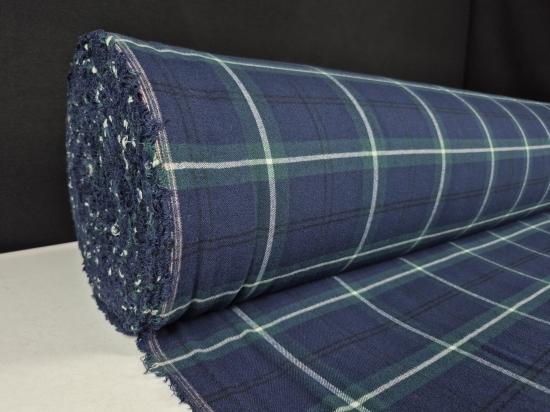 Przejdź do produktu Flanela typu szkocka krata tartan Rayon/Pes/Spandex 275g/m²