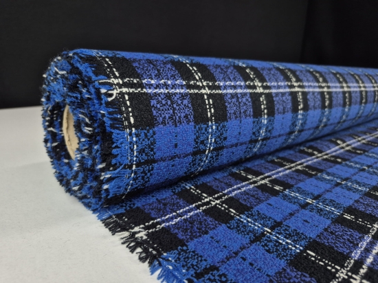 Przejdź do produktu Krata niebieska akrylowa typu chanel 210g/m²