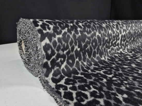 Przejdź do produktu Tkanina płaszczowa panterka szara 430g/m²