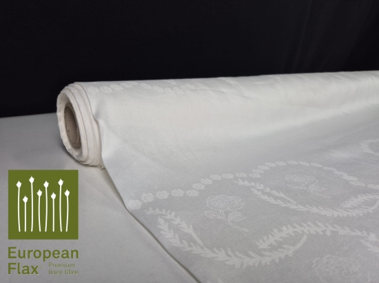 Przejdź do produktu 100% len adamaszek  295 cm szerokości róże