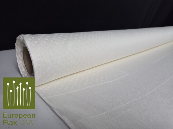 Przejdź do produktu 100% len adamaszek  295 cm szerokości kropki