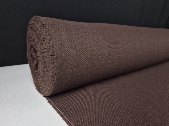 Przejdź do produktu Wełna cienka płaszczowa diagonal czekolada 300g/m²