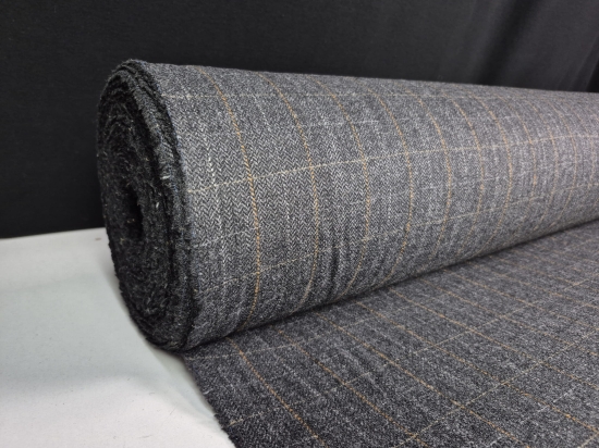 Przejdź do produktu Wełna drobna jodełka kratka marynarkowa 220g/m² nr. 9'