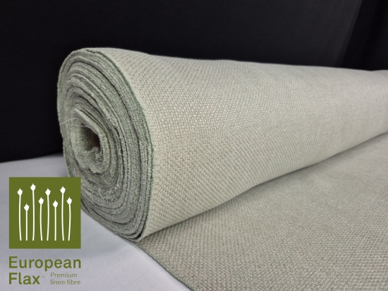 Przejdź do produktu 100% len obiciowy miętowy-naturalny kolekcja Nevada 900g/m²