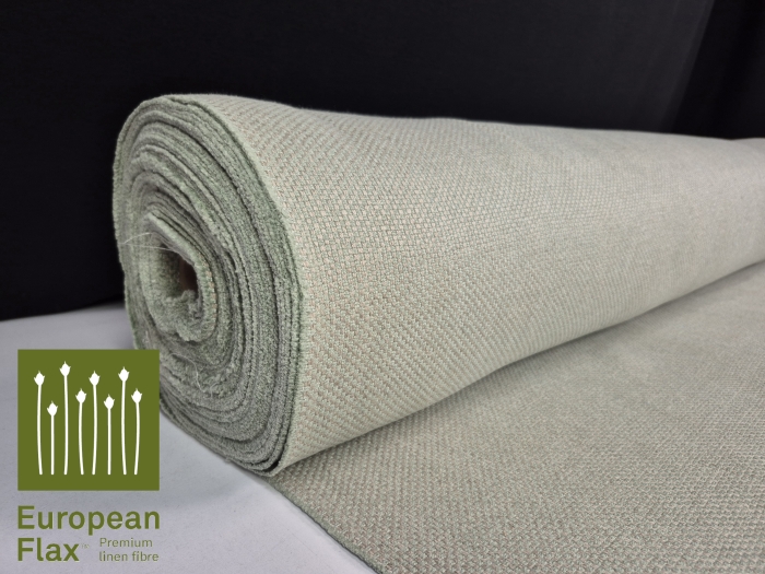 Przejdź do produktu 100% len obiciowy miętowy-naturalny kolekcja Nevada 900g/m²