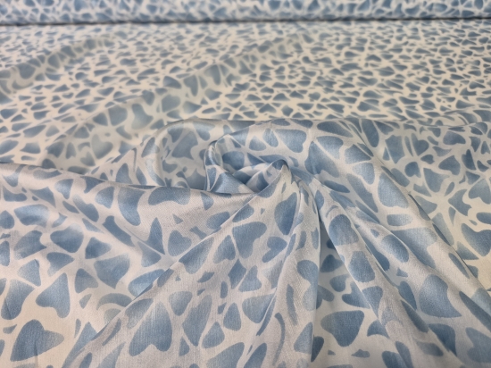 Przejdź do produktu Szyfon 100% jedwabny w serduszka cienki