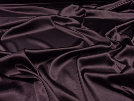 Przejdź do produktu REZERWACJA CAŁOŚĆ Satyna jedwabna 95% jedwab 5% elastan ciemny fiolet/śliwka