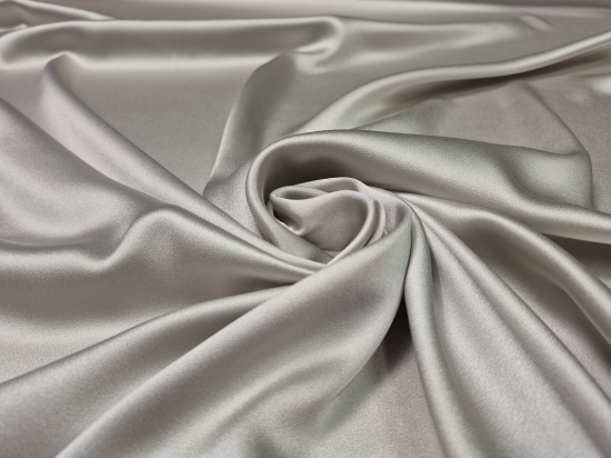 Przejdź do produktu 100% jedwabna satyna srebrna/szara Crepe Satin