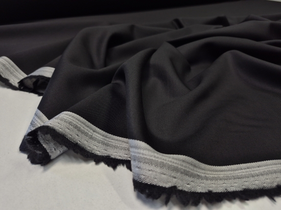 Przejdź do produktu Vitale Barberis Canonico – Czarna wełna garniturowa 100% WV Marlane | 185g/m²